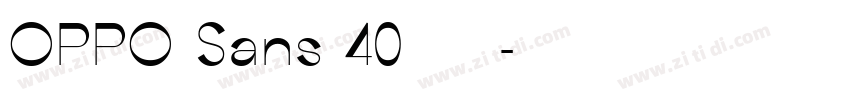 OPPO Sans 40 工业定制版字体转换
